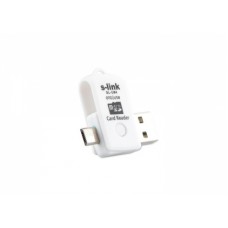 S-link SL-U94 Beyaz Usb To Mikro 5 Pin + Kart Okuyucu OTG Çevirici