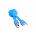 S-link IP-304 Mavi iPhone 5/6+ Micro Usb Çevirici Kablo