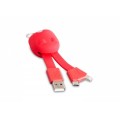 S-link IP-304 Kırmızı iPhone 5/6+ Micro Usb Çevirici Kablo