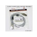 S-link SL-AA015 Usb2.0 1.5m M/M Şeffaf Kablosu