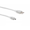 S-link SL-UK53 Usb2.0 3m Şeffaf Usb AM/Mini 5pin Kablo