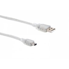 S-link SL-UK55 Usb2.0 5m Şeffaf Usb AM/Mini 5pin Kablo