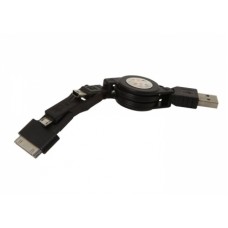 S-link SLX-3C Usb iPhone/iPod/iPad + Micro Usb + Mini Usb Data Siyah Şarj kablosu