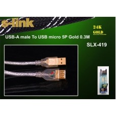 S-link SLX-419 0.3m USB AM/MICRO5P Kablosu