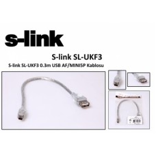 S-link SL-UKF3 0.3m USB AF/MINI5P Kablosu