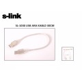 S-link SL-1030 Usb2.0 30cm AM to AM Kablosu