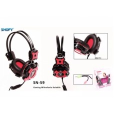 Snopy SN-59 Gaming Siyah/kırmızı Mikrofonlu Kulaklık