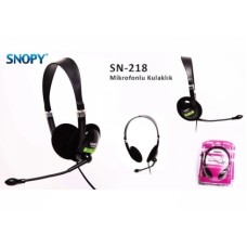 Snopy SN-218 Siyah Mikrofonlu Kulaklık