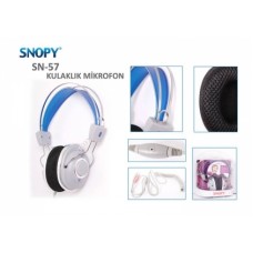 Snopy SN-57 Lüks Profesyonel Gri Mikrofonlu Kulaklık