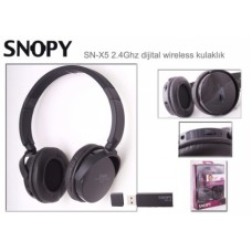 Snopy SN-X5 Siyah 2.4Ghz Kablosuz Mikrofonlu Kulaklık