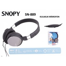 Snopy SN-889 Gri Mikrofonlu Kulaklık