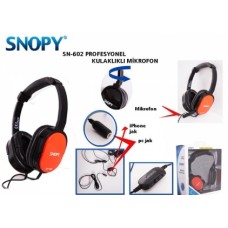 Snopy SN-602 Kırmızı/siyah IPHONE-IPAD Mikrofonlu Kulaklık