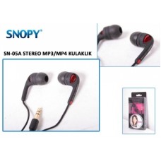 Snopy SN-05A Kulak İçi Siyah/Kırmızı Kulaklık