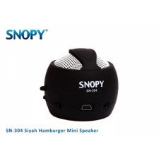 Snopy SN-304 Siyah Micro SD Hamburger Mini Speaker